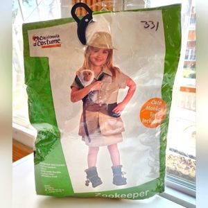 California Costume kids Zookeeper Costume Size Large (4-6)